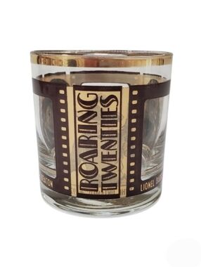 HouzeArt Roaring Twenties Cinema Movie Film Star Highball Glass Vintage 70s